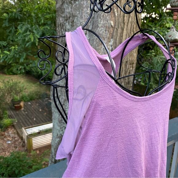 Balance Collection Rosy Pink Tank Top Size Medium with Mesh Overlay Lightweight - Picture 5 of 6
